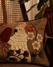 Patchwork Elegance Linen Cushion Cover