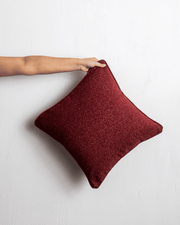 Scarlet Bloom 02 – Deep Maroon Textured Cushion Cover