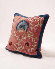 Ari Elegance: Embroidered Velvet Cushion