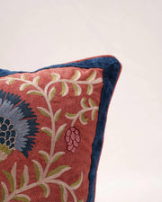 Ari Elegance: Embroidered Velvet Cushion