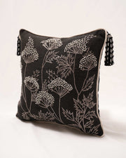 The Heirloom Tapestry: Pearl Zardozi Elegance Cushion