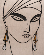 The Gatsby Muse: Linen Elegance Cushion