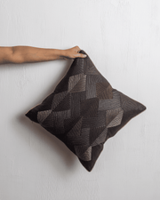 Geoloom 05 – Earthy Patchwork Embroidered Cushion Cover