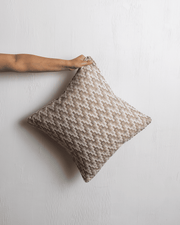 Geoloom 06 – Classic Houndstooth Textured Cushion Cover in Neutral Tones