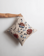 Whispers of the Garden - Folk Bloom Cushion Cover