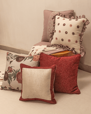 Scarlet Bloom – Set of 5 Cushion Covers