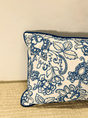Karigari Collection 04- Baroque Embroidered Linen & Velvet Cushion Cover
