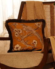 Silk Embroidered Cushion Cover