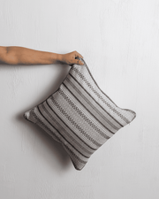 Geoloom 02 – Tribal-Inspired Woven Cotton Cushion Cover in Earthy Tones