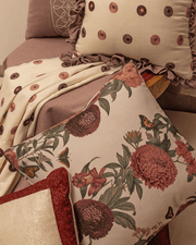 Scarlet Bloom – Set of 5 Cushion Covers
