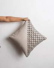 Graphika 03 – Dual Texture Geometric & Pinstripe Cushion Cover