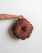 Glazed Aura 04 – Rust Horizon Round Tufted Cushion