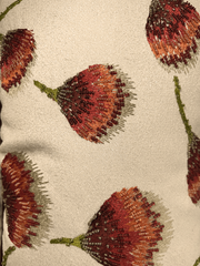 Karigari Collection 05 -Vibrant Floral Woven & Velvet Cushion Cover