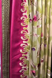 Green Sheer Embroidered Curtain – Art Patchwork Edition