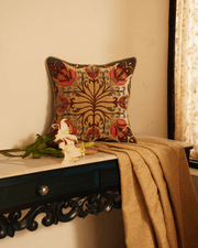 Luxe Contrast Cushion Cover – Velvet, Linen & Silk