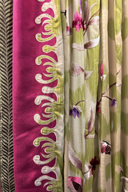 Green Sheer Embroidered Curtain – Art Patchwork Edition