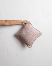 Boho Blush 04 – Baby Pink Crosshatch Woven Cushion Cover