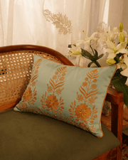 Satin Luxe: Embroidered Cushion Cover