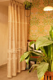 Heritage Weave: Embroidered Luxe Curtain