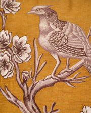 Avian Whimsy: Silk Elegance Cushion Cover