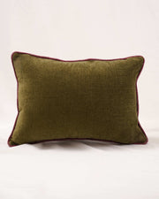 Botanical Symphony: Velvet Cushion with Nature Motifs
