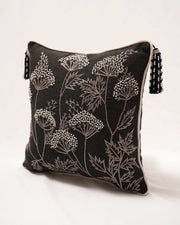 The Heirloom Tapestry: Pearl Zardozi Elegance Cushion