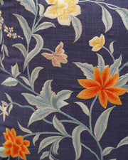 Chambray Elegance Embroidered Cushion Cover with Fringes