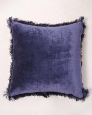 Avian Whimsy: Embroidered Cotton & Velvet Cushion