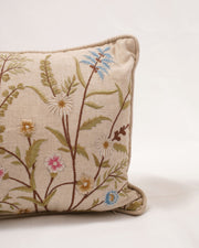 Linen Embroidered Cushion Cover