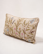 Linen Embroidered Cushion Cover