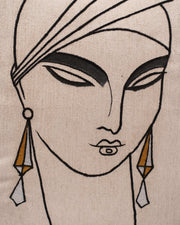 The Gatsby Muse: Linen Elegance Cushion