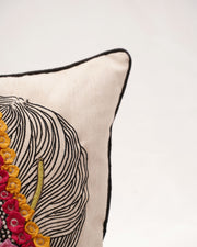 Patchwork Elegance Linen Cushion Cover
